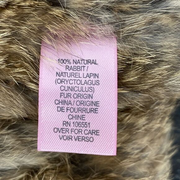 100% Rabbit Fur Sleeveless Open Front Vest By Calypso XS - Picture 6 of 7